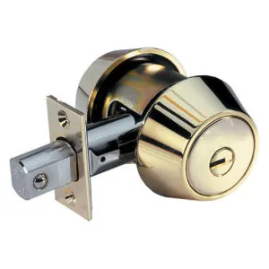 High-security deadbolt with reinforced strike plate